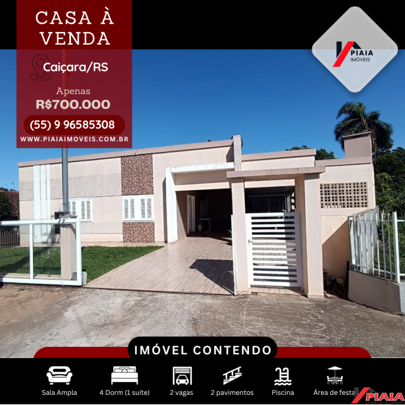 Casa à Venda em Caiçara/RS