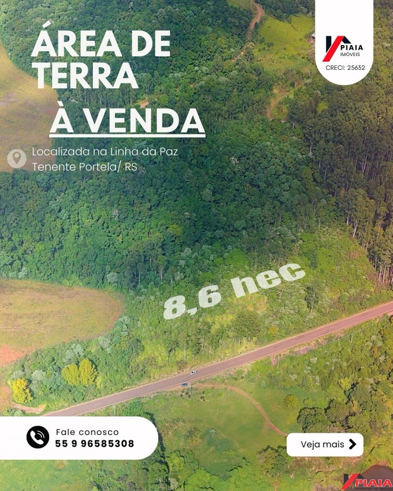 AREA DE TERRA A VENDA  8,6 hectares
